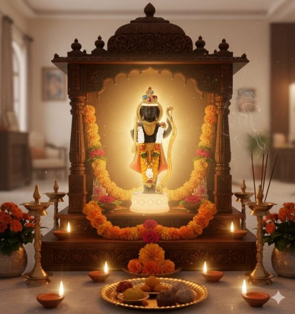 Ramlala statute with hanuman chalisha