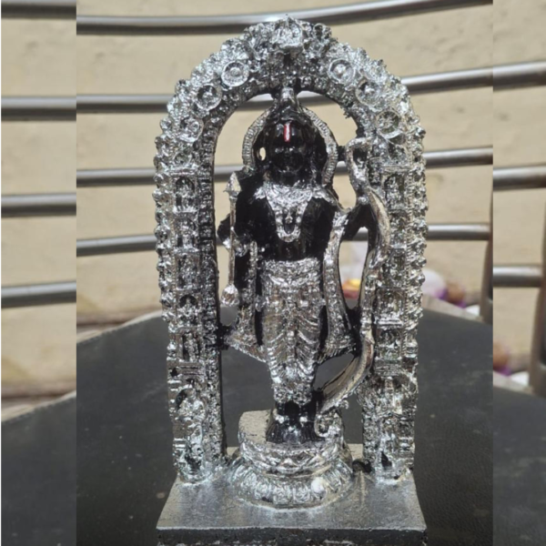 Ayodhya Ram Lalla Statue (14 Inch) – Silver Finish | Divine Idol for Home Temple & Gifting